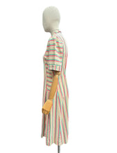 Load image into Gallery viewer, Original 1940’s CC41 Laeta Ramage Moygashel Stripe Day Dress - Bust 36