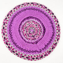Load image into Gallery viewer, Reproduction 1940's Pure Wool Fair Isle Beret in Pink and Grey - Wonderful Design Featuring Seven Different Colours *