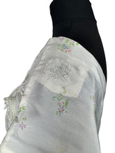 Load image into Gallery viewer, Original 1940's Silk Crepe Nightdress with Lace Detail and Small Floral Print in Pink, Purple, Blue and Green - Bust 36 38 *