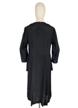 Load image into Gallery viewer, Original 1940's Dress with Peplum Front and Sequin Decoration - Bust 38 *