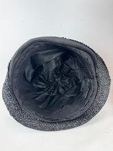 Load image into Gallery viewer, Original 1920’s Black Straw and Grosgrain Small Size Cloche Hat *