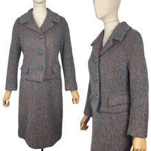 Load image into Gallery viewer, Original Late 1950's or Early 1960's Vibrant Wool Hebe Skirt Suit - Bust 36