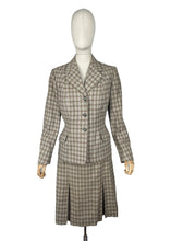 Load image into Gallery viewer, Original 1940's Green and Burgundy Check Wool Suit by Dorchester - Bust 38 40