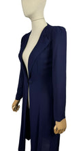 Load image into Gallery viewer, Original 1930’s Navy Blue Lightweight Crepe Edge to Edge Summer Coat - Bust 32 34