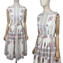 Load image into Gallery viewer, Original 1950’s California Cotton Belted Day Dress - Bust 34 35