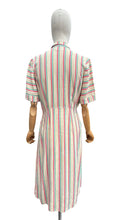 Load image into Gallery viewer, Original 1940’s CC41 Laeta Ramage Moygashel Stripe Day Dress - Bust 36