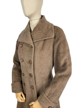 Load image into Gallery viewer, Original 1950's Fit and Flair Double Breasted Princess Coat in Light Brown Wool - Bust 36 38 *
