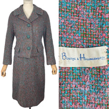 Load image into Gallery viewer, Original Late 1950's or Early 1960's Vibrant Wool Hebe Skirt Suit - Bust 36