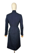 Load image into Gallery viewer, Original 1940's Black and Blue Wool Suit by Styled by Swansdown New York - Bust 34