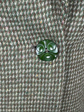 Load image into Gallery viewer, Original 1940’s Green, Brown and Cream Tweed Suit with Green Button Fastener - Bust 38