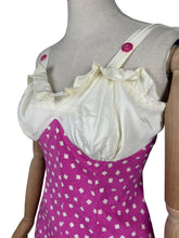 Load image into Gallery viewer, Original 1950's Pink and White Swimsuit with Matching Bolero Jacket - Bust 36 *