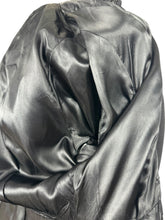 Load image into Gallery viewer, Original 1950's Petite Length Black Wool Princess Coat with Beaded Shawl Collar - Bust 38