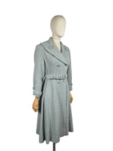 Load image into Gallery viewer, Original 1940's 1950's Evandore Double Breasted Belted Princess Coat in Grey Fleck Boucle Wool - Bust 36
