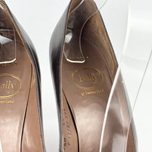 Load image into Gallery viewer, Original 1950's Bally of Switzerland Dark Brown Leather Stiletto Heels - UK 5 5.5