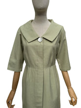 Load image into Gallery viewer, Original 1960's Eric Hill of London Green and Cream Check Wool Dress - Bust 38 *