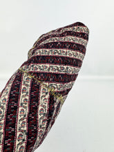 Load image into Gallery viewer, Antique Late Victorian Stripe Brocade French Clutch Bag with Bone and Amber Clasp