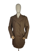 Load image into Gallery viewer, Original 1943 Dated Women's Land Army Heavy Wool Greatcoat for a 38" 40" Bust