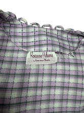 Load image into Gallery viewer, Original 1950's Lilac, Black, White and Grey Belted Check Dress by Roxanne Adams - Bust 38 *