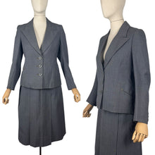 Load image into Gallery viewer, Original 1930's Single Breasted Grey Wool Pinstripe Suit - Bust 34 36