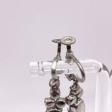 Load image into Gallery viewer, Original 1930's 1940's Claw Set Clear Paste Drop Screw-on Earrings