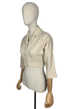 Load image into Gallery viewer, Original 1950's Oatmeal Wool Cropped Jacket by Richard Shop - Bust 32 34