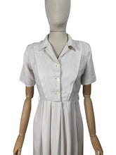 Load image into Gallery viewer, RESERVED Original 1940's Ivory Crepe Day Dress - Perfect Summer Dress - Bust 36 *