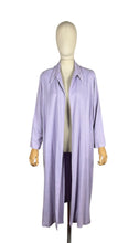 Load image into Gallery viewer, Original 1950's Lilac Linen Edge to Edge Summer Coat - Bust 40 42 44 46
