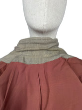 Load image into Gallery viewer, Original Late 1940's Two Tone Brown Edge to Edge Jacket with Double Button Closure by Jaunty Junior - Bust 36 37 - AS IS