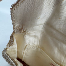 Load image into Gallery viewer, Original 1930's French Evening Bag in White and Green Glass Beads - Charming Purse