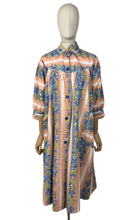 Load image into Gallery viewer, Original 1950's Wounded But Wearable Bright Floral Cotton Dressing Gown - Bust 38 40