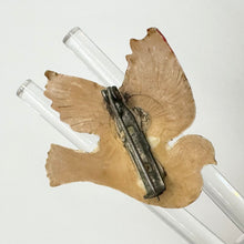 Load image into Gallery viewer, Original 1940's 1950's Brown and Red Plastic Dove Brooch