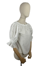 Load image into Gallery viewer, Antique Fine Cotton Lawn Chemise with Huge Sleeves - Would Make a Great Blouse - Bust 34 36 **