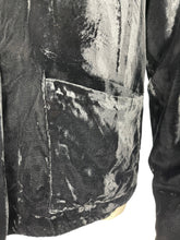 Load image into Gallery viewer, Original 1930’s Black Velvet Evening Jacket with Pink Crepe Lining, Patch Pockets and Single Button Closure - Bust 36 38 *