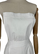 Load image into Gallery viewer, Vintage White Cotton Nurses Uniform Apron - No.4