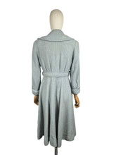 Load image into Gallery viewer, Original 1940's 1950's Evandore Double Breasted Belted Princess Coat in Grey Fleck Boucle Wool - Bust 36