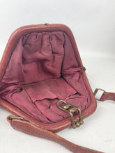 Load image into Gallery viewer, Original 1930’s Rust Leather Bag with Single Handle and Clip Clasp *