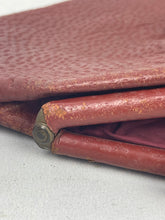 Load image into Gallery viewer, Original 1930’s Rust Leather Bag with Single Handle and Clip Clasp *