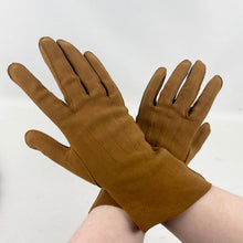 Load image into Gallery viewer, Beautifully Soft Vintage 1950's Rust Suede Ladies Gloves *