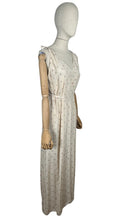 Load image into Gallery viewer, Original 1930’s Pure Silk Nightdress with Teeny Pink and Blue Floral Rose Print - Bust 34