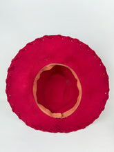Load image into Gallery viewer, Original 1930's 1940's Red Wool Felt Fedora Hat with Twisted Felt Trim