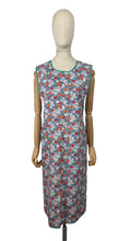 Load image into Gallery viewer, Deadstock Original 1940's CC41 Brightly Patterned Cotton Apron in Blue, Red, Orange, Green and White - Bust 34 36 *