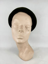 Load image into Gallery viewer, Original 1930's Dark Green Corduroy Skull Cap with Padded Brim *