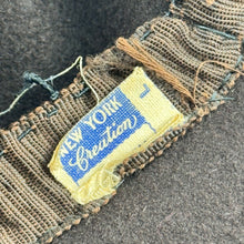 Load image into Gallery viewer, Original 1940's New York Creation Brown Felt Topper Hat with Pheasant Feather Trim