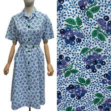 Load image into Gallery viewer, RESERVED - DO NOT BUY Original 1940’s Berry Print Belted Chore Dress with Pockets - Bust 38