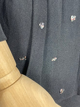 Load image into Gallery viewer, Original 1940's Dress with Peplum Front and Sequin Decoration - Bust 38 *