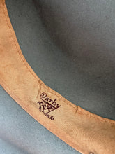 Load image into Gallery viewer, Original 1940's Joseph Horne Co Pale Blue Felt Hat with Grosgrain Bow Trim