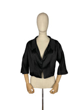 Load image into Gallery viewer, Original 1950's Heavy Satin Cropped Evening Jacket with Silk Lining - Bust 36 38 *