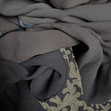 Load image into Gallery viewer, Original Late 1930's or Early 1940's Midnight Blue Crepe Day Dress with Long Sleeves and Amazing Soutache Waist Detail - Bust 34 35