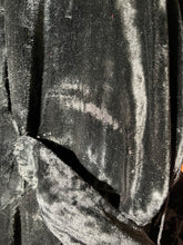 Load image into Gallery viewer, Original 1930’s Black Cotton Velvet Full Length Evening Dress with Bow Tie Belt - Bust 34 *