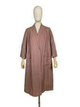 Load image into Gallery viewer, Original 1950's Light Brown Grosgrain Edge to Edge Duster Coat - Bust 44 46